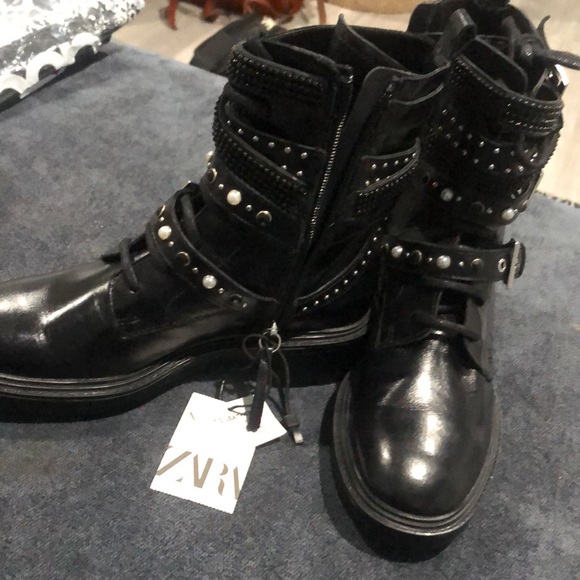 Zara studded combat boot - Picture 3 of 4
